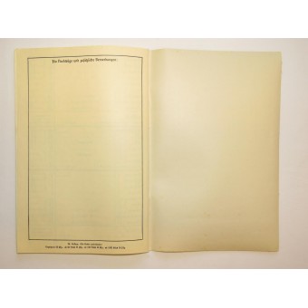 Пустой родословный паспорт времён 3-го Рейха- Ahnenpaß. Espenlaub militaria